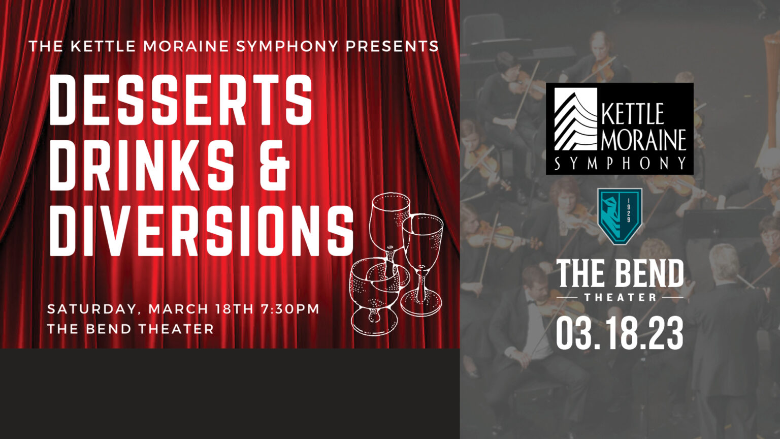 Kettle Moraine Symphony Presents Desserts, Drinks and Diversions The