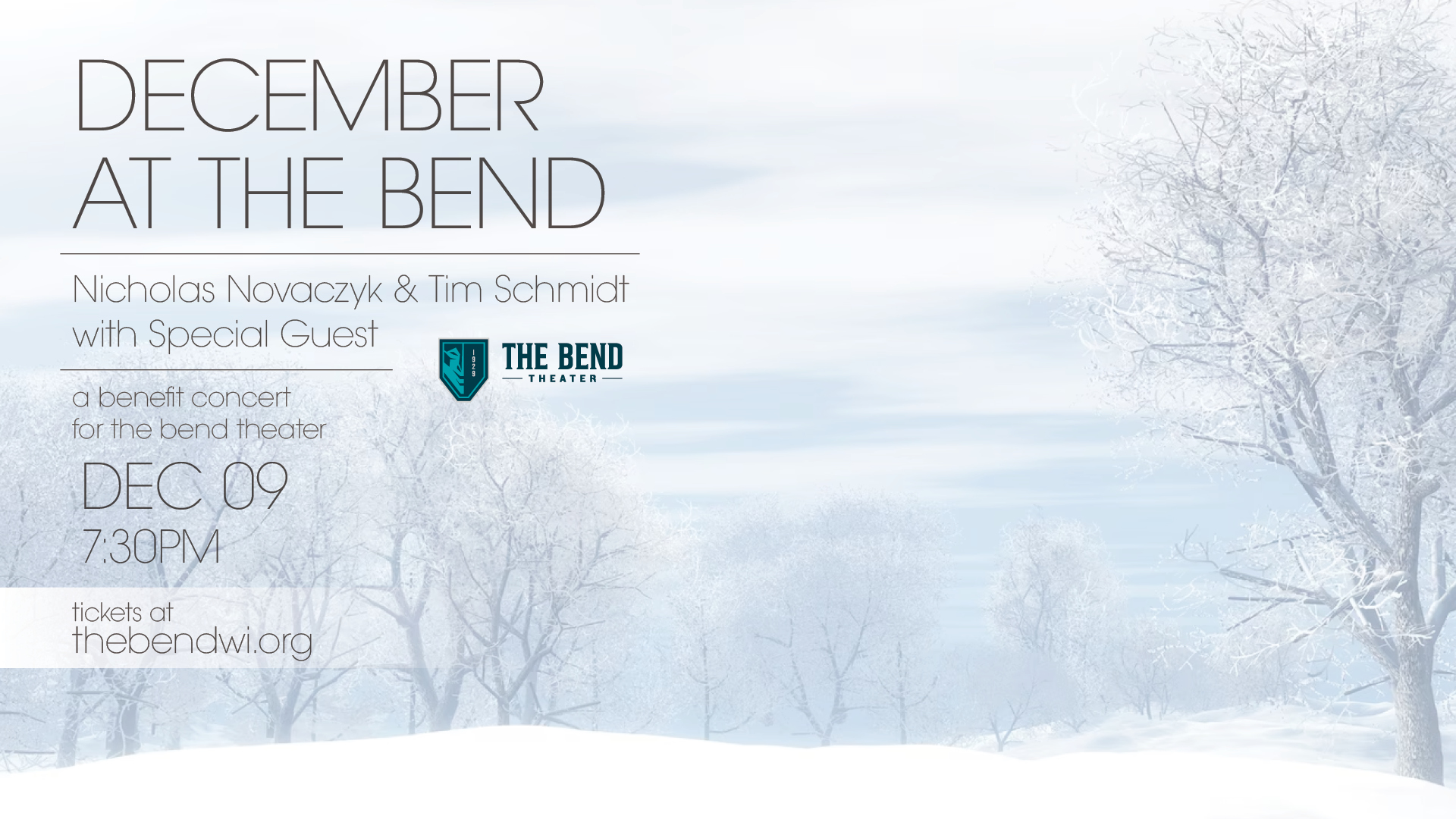 December at The Bend ft. Nicholas Novaczyk and Tim Schmidt with Special Guest