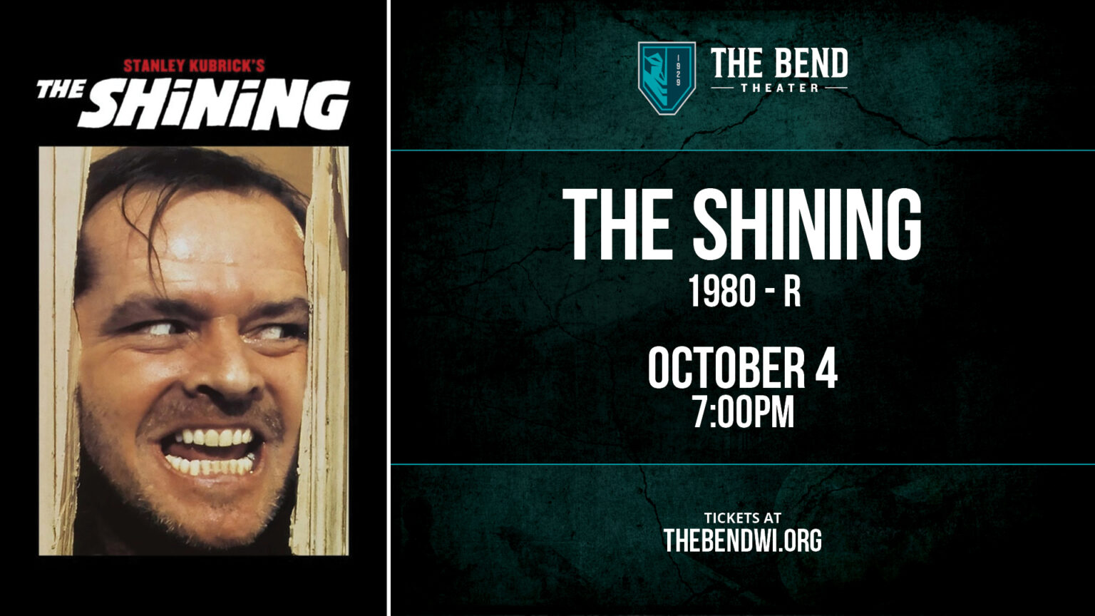 Fright Night Flicks at The Bend The Shining (1980 R) The Bend