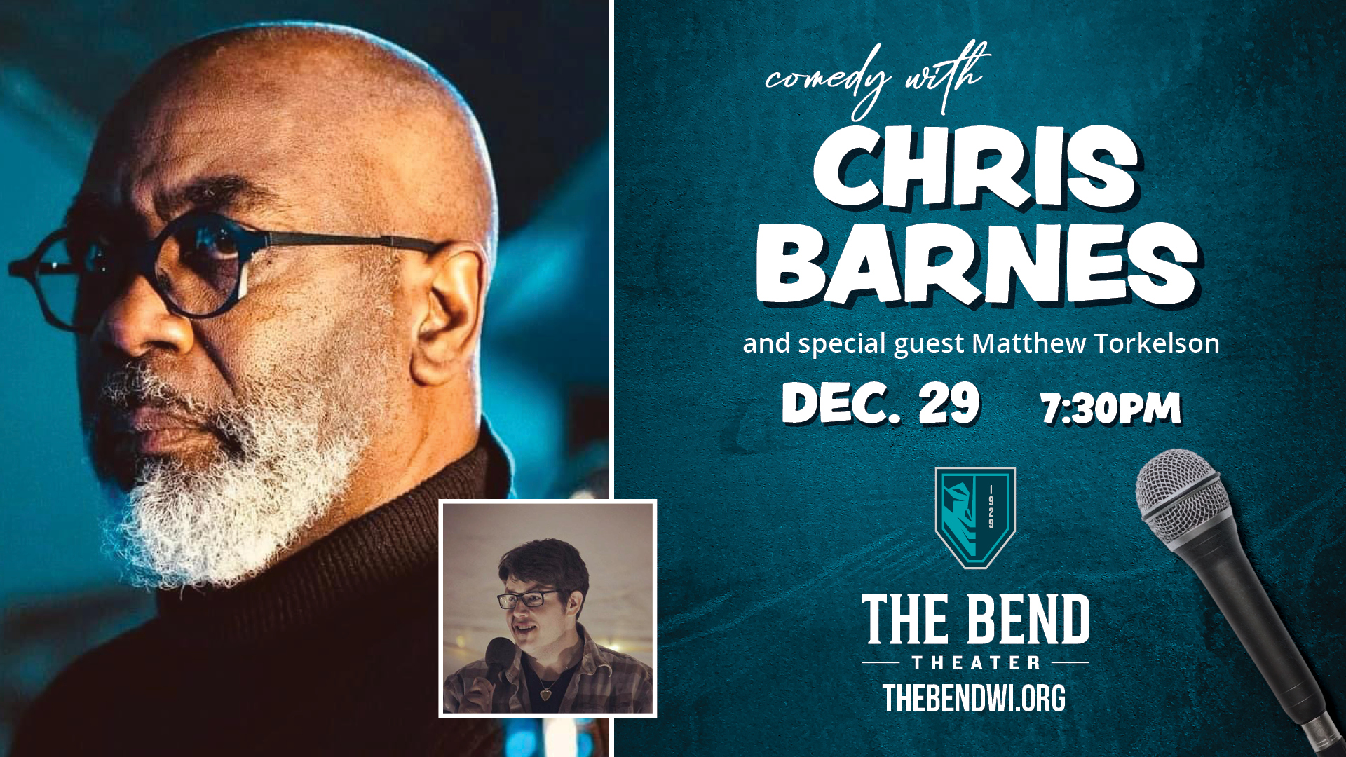 Comedy at The Bend: Chris Barnes ft. Matthew Torkelson Dec29