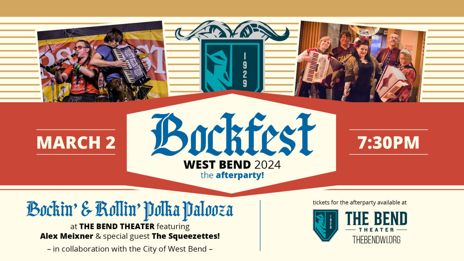 Bockin' & Rollin' Polka Palooza The Bend Theater West Bend, WI