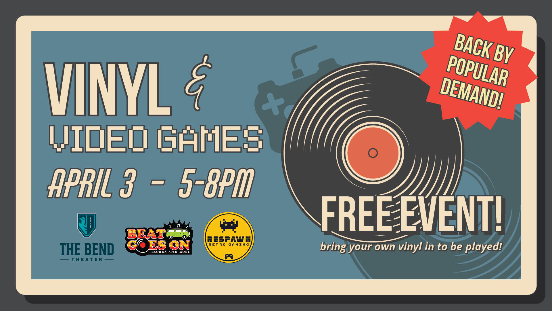Vinyl & Video Games at The Bend Theater