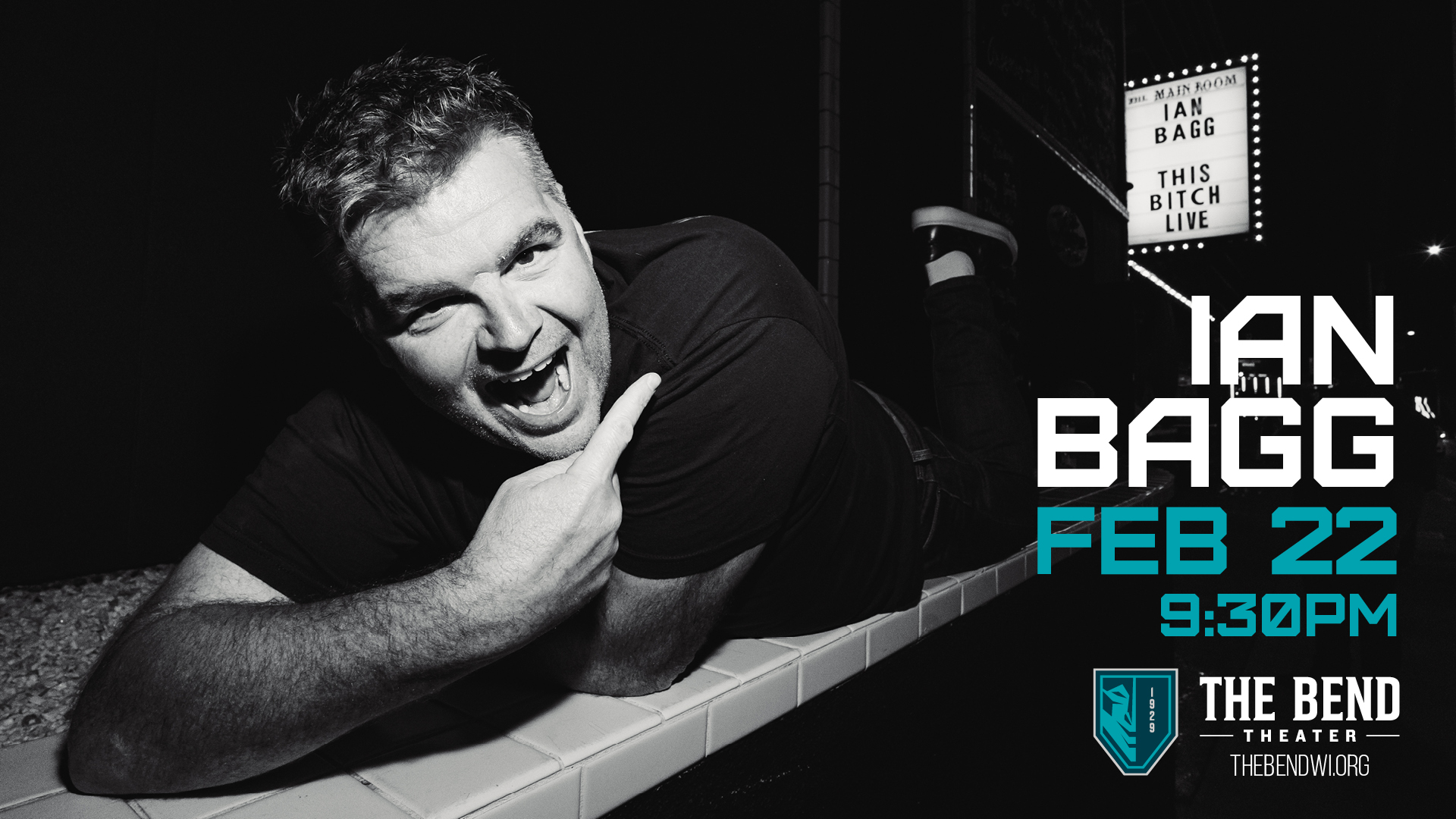 Ian Bagg Comedy Live at The Bend Theater in West Bend, Wisconsin