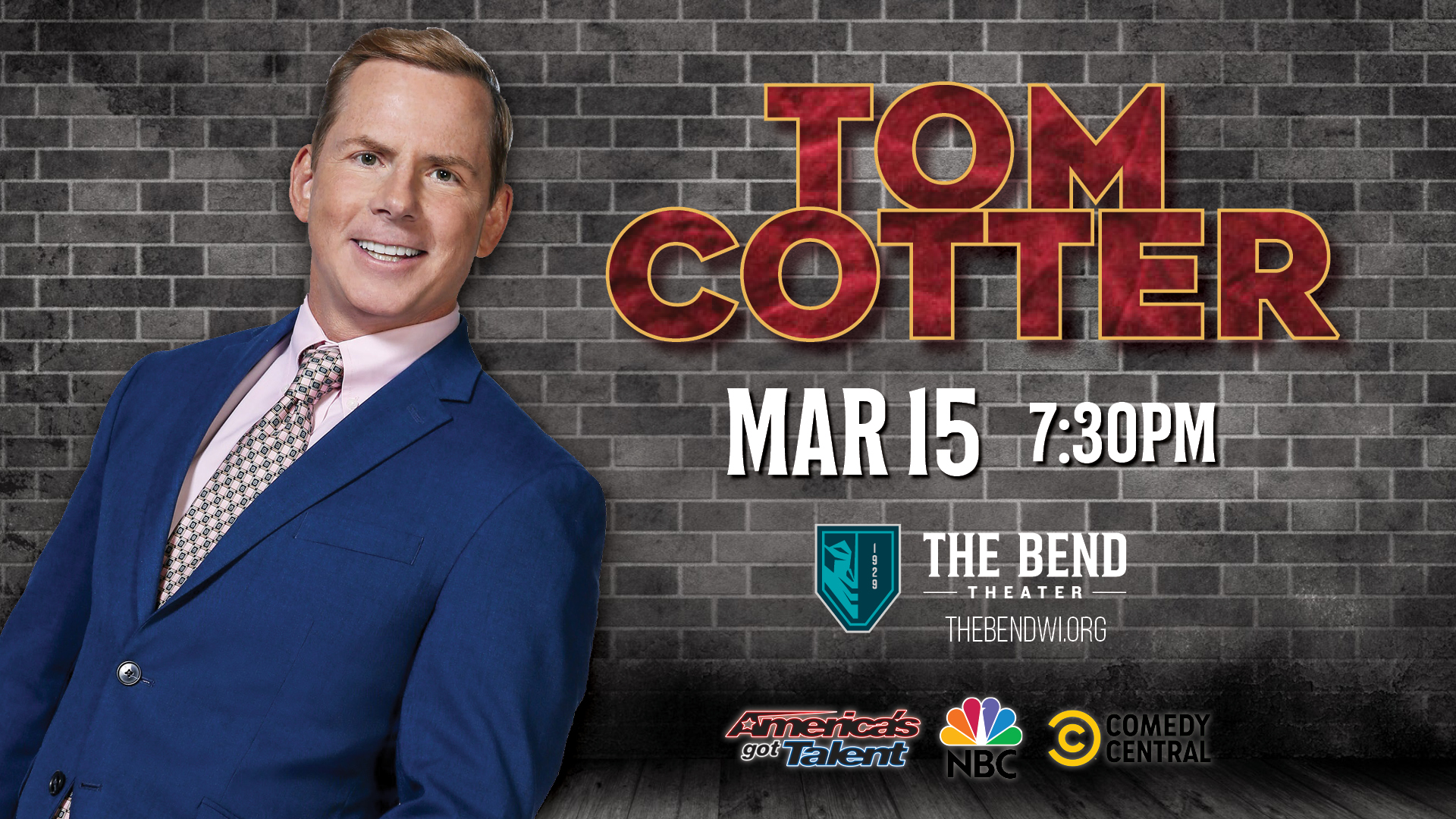 Comedian Tom Cotter at The Bend Theater