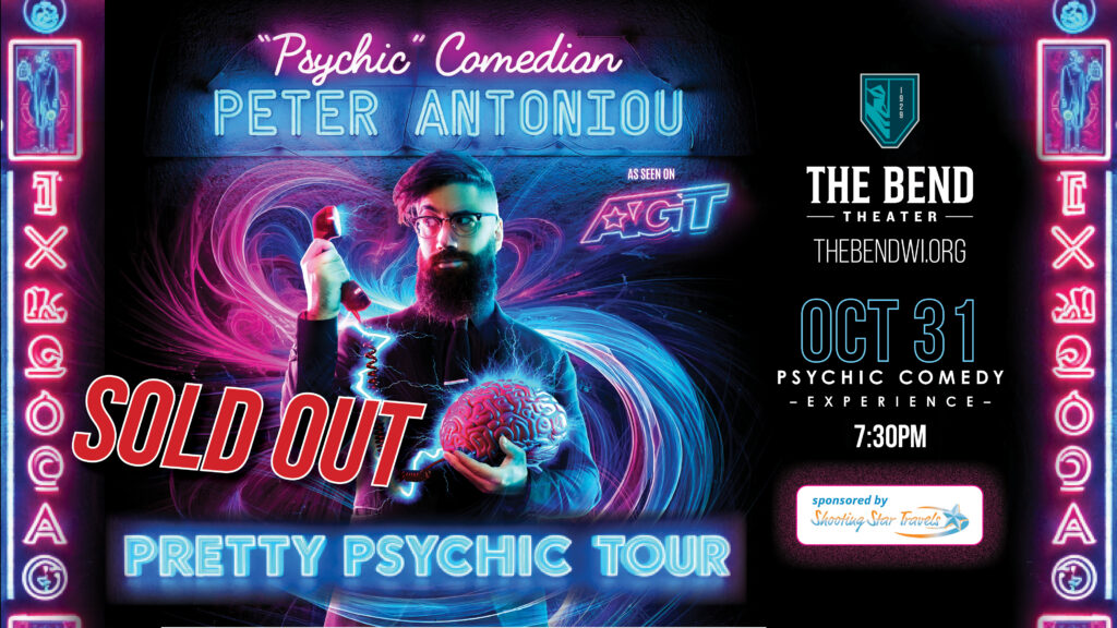 Peter Antoniou – Psychic Comedian 2026 – SOLD OUT! at The Bend Theater in West Bend, WI