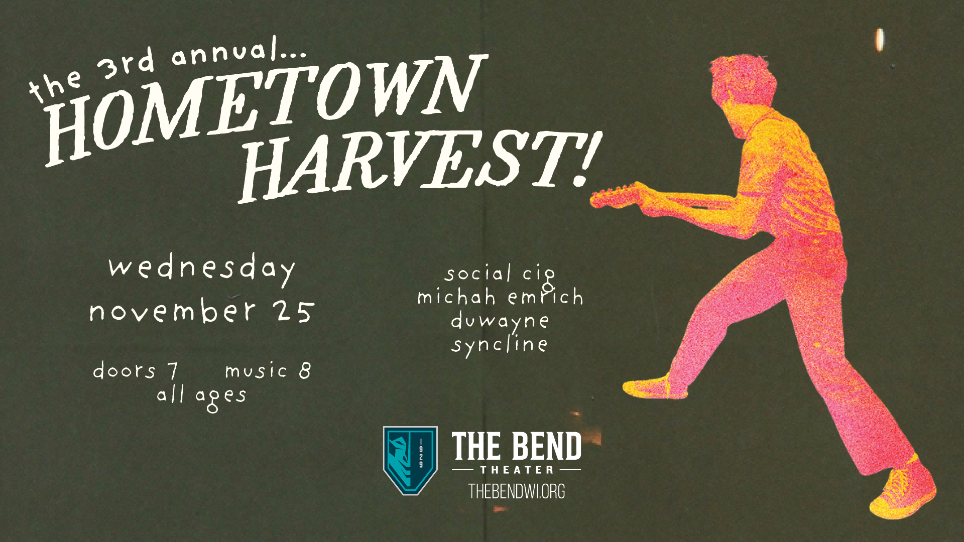 Social Cig 3rd Annual Hometown Harvest Live at The Bend Theater