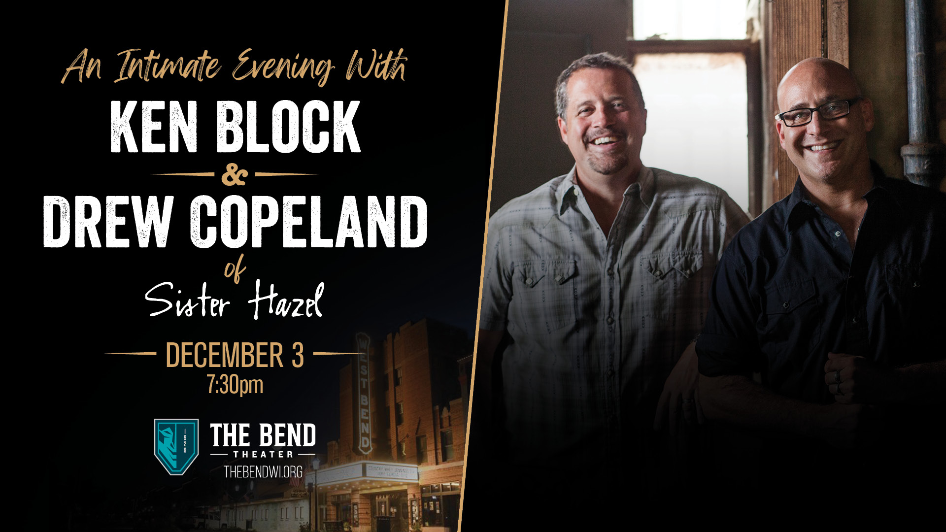 Ken Block & Drew Copeland of Sister Hazel Live at The Bend Theater